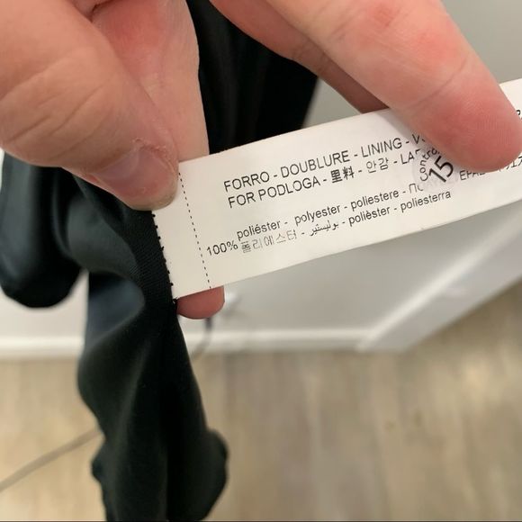 ZARA elastic waist long sleeve black midi dress - Picture 7 of 7